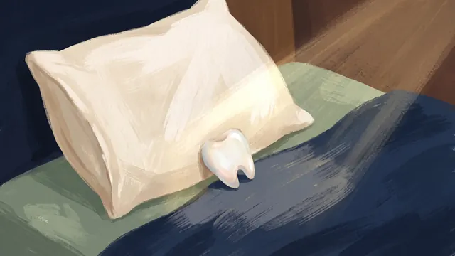 Cover illustration for a personalised children's story about losing a tooth