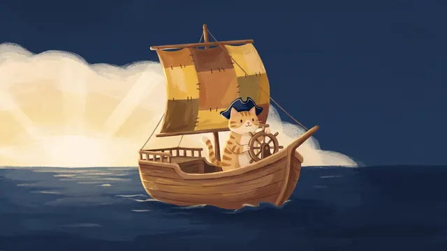 Cover illustration for a personalised children's story about pirates