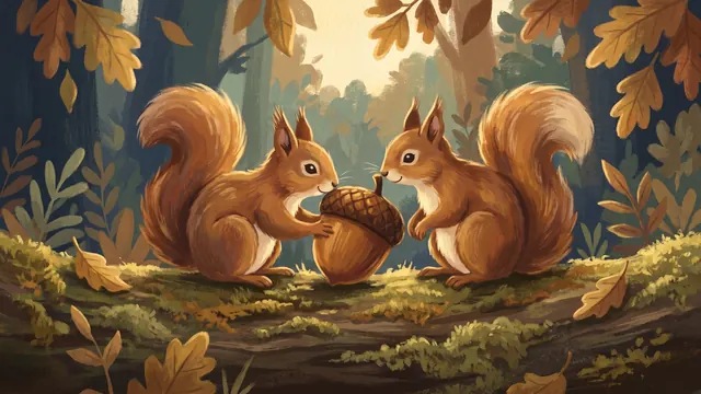 Cover illustration for a personalised children's story about sharing